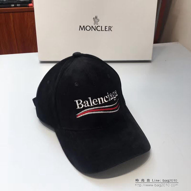 BALENCIAGA巴黎世家 原單刺繡LOGO款 時尚潮流燈芯絨棒球帽 LLWJ8591